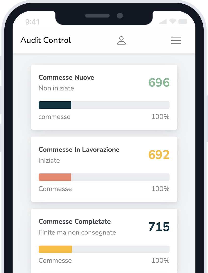 Audit Control dashboard smartphone
