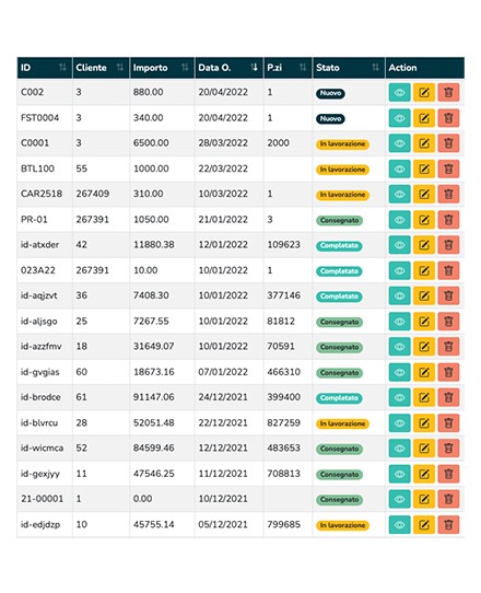 Audit Control gestione commesse